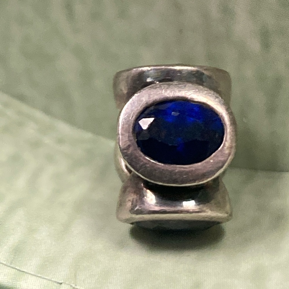Solvar Silver and Blue Sapphire Bead Original